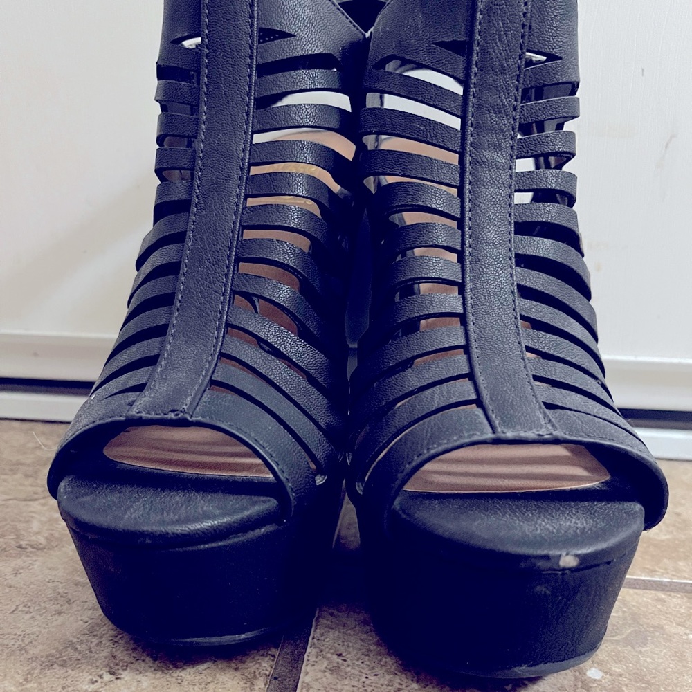 Black heels.